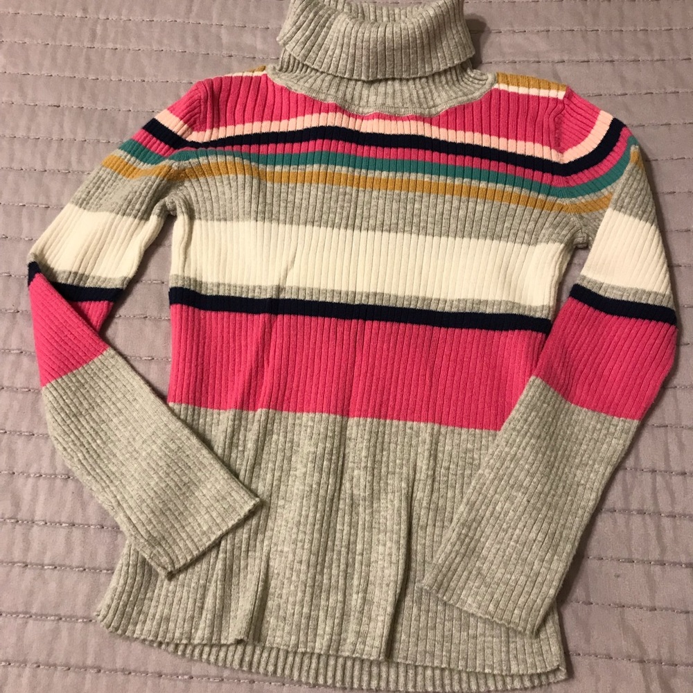 Striped turtleneck